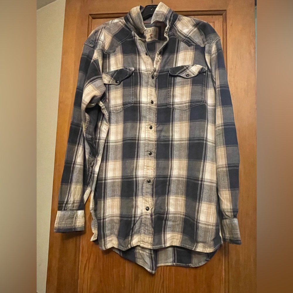 Redhead Long-Sleeve Flannel Button-Down Shirt Size LGT Large Tall
